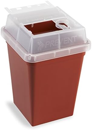 Heathrow Scientific HS120177 Sharps Container, 1 L, Red (Pack of 18) Heathrow Scientific