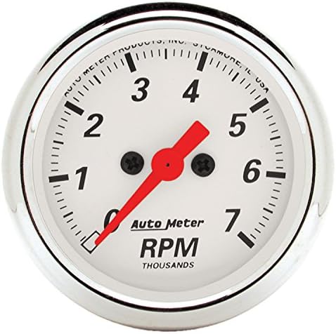 AUTO METER 1397 Arctic White Electric Tachometer 2.3125 in. Auto Meter