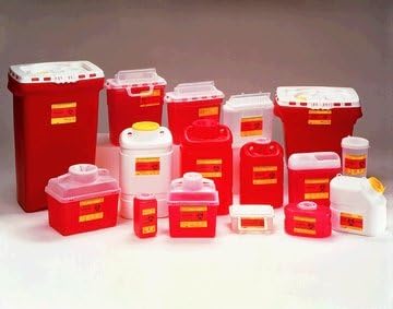 BD 17 Gal. Extra Large Sharps Collector, Red Base/Natural Top, 5/Ca, BD 305610 BD Biosciences