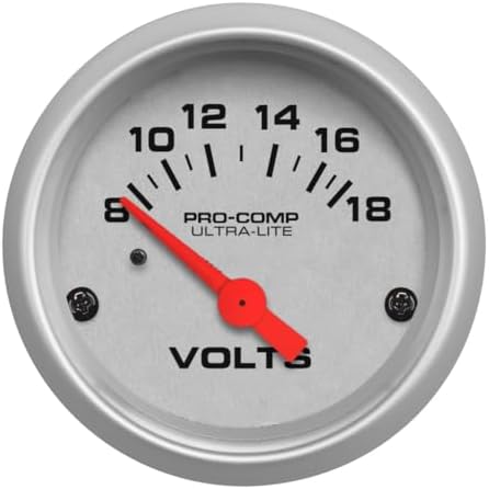 AutoMeter Voltage Gauge Ultra-Lite 52mm Short Sweep Electronice KarParts360