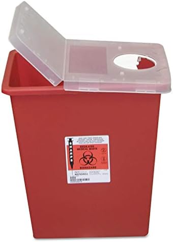 SSHL100980 Sharps Containers, Polypropylene, 8 Gal, 15 1/2 X 11 X 17 3/4, Red Unimed