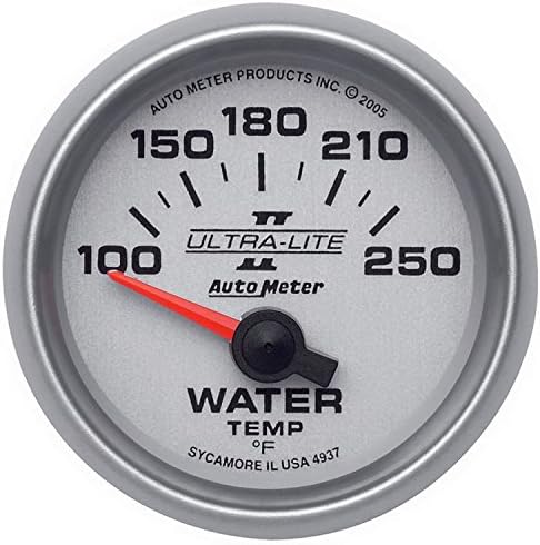 Auto Meter 4937 Ultra-Lite II Electric Water Temperature Gauge Auto Meter