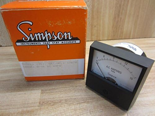 SIMPSON 17670 0-15 AC AMPS, Model 2152, Panel Meter, 2-1/2 in Simpson Strong-Tie