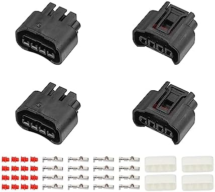 X AUTOHAUX 4 Set 4 Pin No.9098011885 Ignition Coil Connector Adapter Plug Clip Kit Replacement for Scion XB 2004-2006 X Autohaux