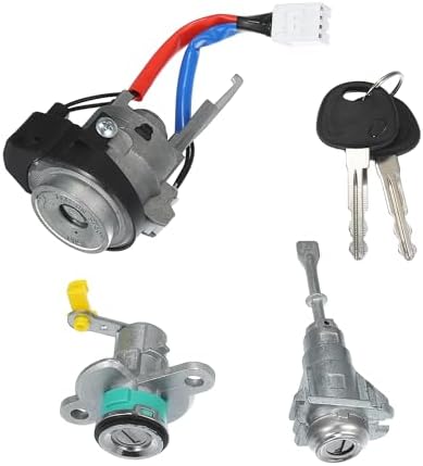 NO.819052H230/819702HA00/812502HA00 Ignition Switch Cylinder Left Door Lock Trunk Cylinder w/Key for Hyundai Elantra 4 Door 2006-2010 / Steering Lock Cylinder/Metal / 1 Set Hihaha