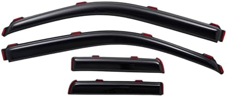 Lightronic WV194738 in-Channel Side Window Deflectors & Visors Vent Rain Guards, Dark Smoke, 4-Pieces Set, Fits 2004-2014 Ford F-150 SuperCab (EXCLUDES 2004 F-150 Heritage) Lightronic