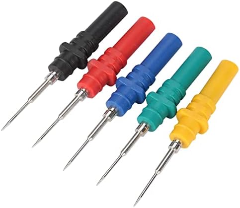 5pcs Oscilloscope Probes Pins and 20pcs Replacement Needles Automotive Diagnosis Test Repair Tools Piercing Needle Probes for Auto Maintainance Walfront