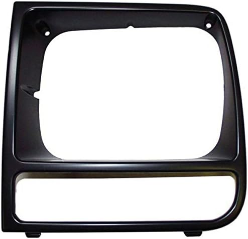 DAT AUTO PARTS Front Left Driver Side Head Light Headlight Door Molding Insert Headlamp Bezel Cover Grille Trim Replacement for 1997-2001 Jeep Cherokee Black Smooth CH2512156 5EM73ZZZAB Dat Auto Parts