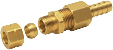 Derale 13032 3/8" Cooler line to 3/8" NPT Hose Barb Universal Transmission Line Fitting Derale