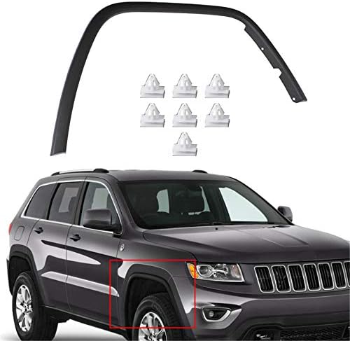 Front Passenger Side Right Paintable Factory Style Wheel Arch Trim Flares Replacement for 2011 2012 2013 2014 2015 2016 Grand Cherokee 1MP38RXF1AE Munirater