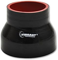 Vibrant Performance Vibrant (2761) 2.5" x 3.25" x 3" 4 Ply Silicone Reducer Coupling Long - Black Vibrant Performance