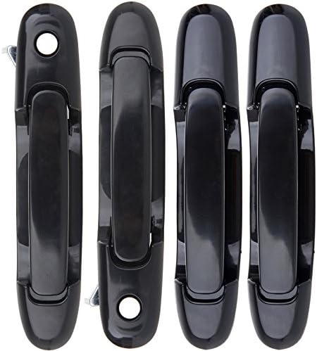 ECCPP 4Pcs Door Handle for 1998-2003 Sienna Black Exterior Right Left Front Rear Eccpp