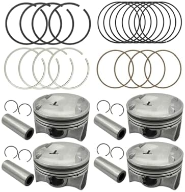 STD Engine Piston & Piston Ring Kit Fit for Hyundai Sonata Santa Fe for Kia Sportage Optima G70 2.0L TURBO 2015-2021, Replacement 234102G450 230402G410 Mievlyo