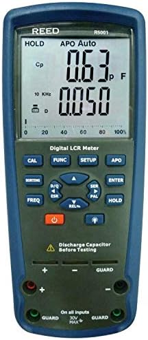 REED Instruments R5001 Passive Component LCR Meter, +/-1.5% Accuracy, blue/black REED Instruments