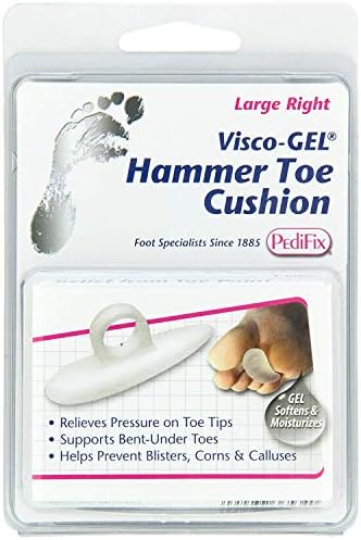 PediFix Visco-Gel (Гель) Hammer Toe Cushion, Large Right 1 ea (Pack of 2) Pedifix