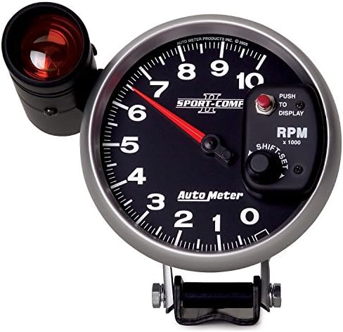 Auto Meter 3699 Sport-Comp II 5" 10000 RPM Shift-Lite Tachometer Auto Meter