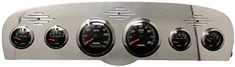 Dolphin Gauges Compatible with 1961 1962 1963 1964 1965 1966 Ford Truck 6 Gauge GPS Dash Cluster Panel Set Black Dolphin Gauges