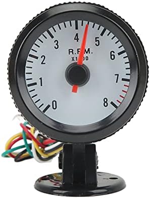 Acouto 52mm Tachometer, 0-8000RPM, Blue LED Backlight, High Sensitivity, Weatherproof, Shock Resistant, for 4 6 8 Cylinders Gasoline Car Acouto