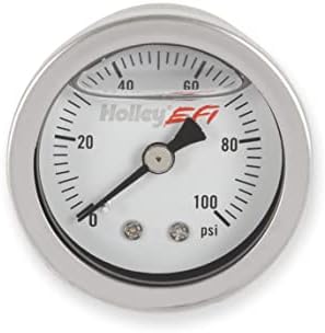 Holley EFI 26-507 Fuel Pressure Gauge - 0-100psi - 1.5 inch - Glycerin Filled Holley EFI