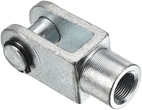 PATIKIL M20x1.5 Air Cylinder Rod Clevis End, 1 Pack Female Thread Y Connector 94mm Length for Air Cylinder Foot Mounting Work, Silver Patikil