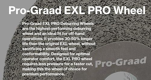 EXL PRO Convolute Deburring Polishing Wheel - 6" x 1-1/2" x 1" 9S Fine Silicon Carbide - Professional Grade - Metal Deburring, Finishing and Polishing Wheel - (1 Pack) Pro-Graad