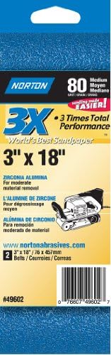 3" x 18" Norton 02230 ProSand Portable Sanding Belt 80-Grit Handy-Pack Norton