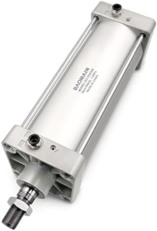 Baomain Pneumatic Air Cylinder SC 125 x 200 PT 1/2; Bore: 5", Stroke: 8"; Screwed Piston Rod Dual Action Baomain