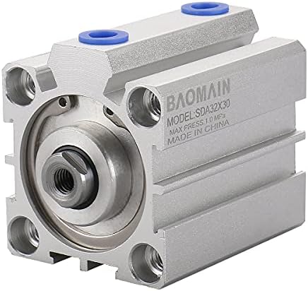 Baomain Compact Thin Air Cylinder SDA 32x30 32mm Bore 30mm Stroke PT 1/8 Port Baomain