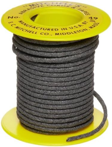 Mitchell Abrasives 49-S Round Abrasive Cord, Silicon Carbide 120 Grit .082" Diameter x 25 Feet Mitchell Abrasives