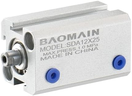 Baomain SDA 12x25 Double Action 12mm Bore 25mm Stroke Compact Thin Air Cylinder Baomain