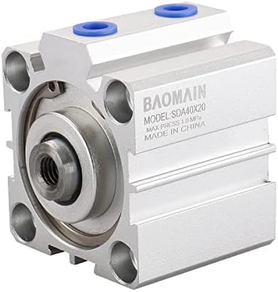 Baomain Compact Thin Air Cylinder SDA 40 X 20 40mm Bore 20mm Stroke PT1/8 Port Baomain