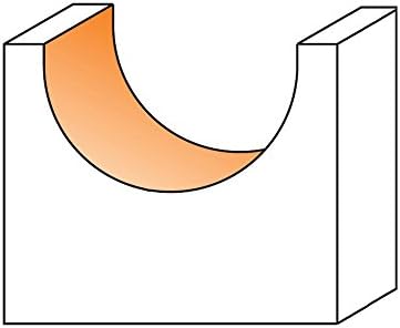 Фреза для дерева с круглым наконечником 3/8 дюйма, хвостовик 1/4", радиус 3/16" CMT