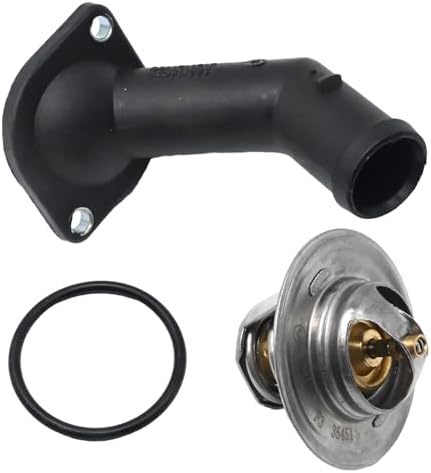 MDEOOSKY Thermostat＆Housing Cover＆O-Ring Replacement for Bettle Golf Jetta, 050121113C 06A121121C 038121119B Mdeoosky