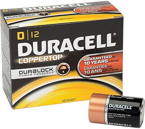 Щелочные батарейки D с технологией Duralock Power Preserve, упаковка 12 шт. Duracell