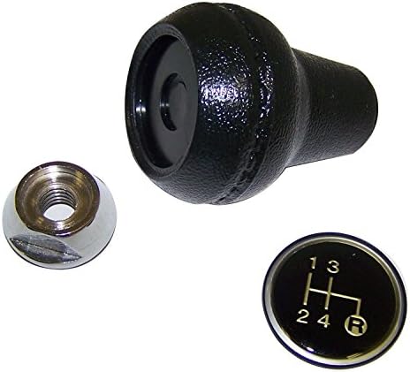 Crown Automotive Jeep Replacement Transmission Shift Knob Kit, Black,Silver, w/ T4, T176, T177 Transmissions 3241067K Crown Automotive