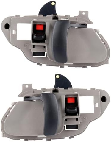 LUJUNTEC Interior Front Rear Driver Left Passenger Right Door Handle Replacement for 1995-1999 for Chevrolet for C1500 Replace OE 77186,15708044,77186CD、77186、77187, 15708043、77187、 2pcs Gray Lujuntec