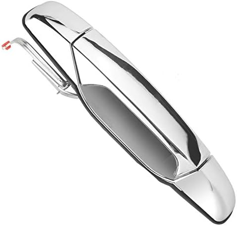 NPAUTO Exterior Door Handle Rear Left Driver Side Replacement for 2007 2008 2009 2010 2011 12 13 Chevy Silverado, Tahoe, Avalanche, Suburban, GMC Sierra, Yukon XL, Cadillac Escalade, 80105, Chrome Npauto