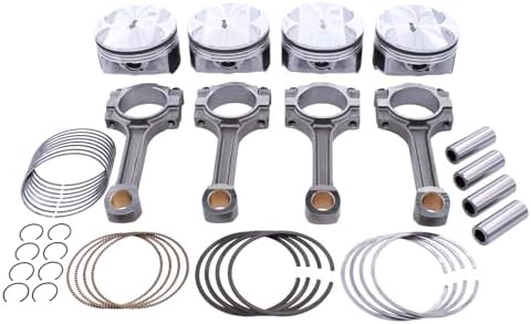 MOTOKU Engine Connecting Rod and Piston Rings Set for Chevrolet Captiva Sport Cobalt Equinox HHR Malibu Orlando GMC Terrain Buick Saturn Pontiac 2.4 Motoku