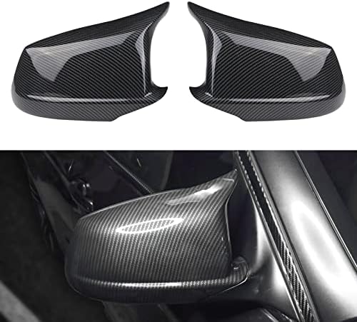 JDMON Compatible with Door Rearview Mirror Cover Cap BMW 5 Series F10 F11 F18 528i 530i 535i 550i 2011 2012 2013 Side Mirror Cover Cap Trim 2PCS (Carbon Fiber) Jdmon