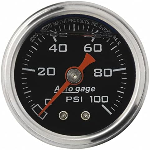 AutoMeter Fuel Pressure Gauge 1.5in Liquid Filled Mechanical 0-100 PSI KarParts360