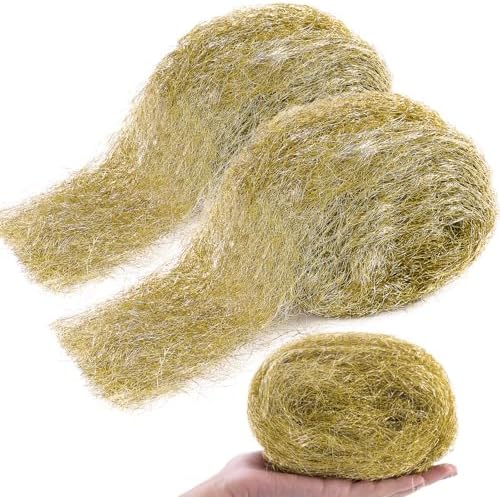 2 Pcs Brass Wool 3.5 Ounce Brass Wool Pads Soft and Reusable Brass Wool Skein to Polish, Smooth, Stand Strip Wood and Metal Surface Oxide Teenyyou