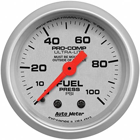 AutoMeter Fuel Pressure Gauge Ultra-Lite 52mm 0-100 PSI Mechanical KarParts360