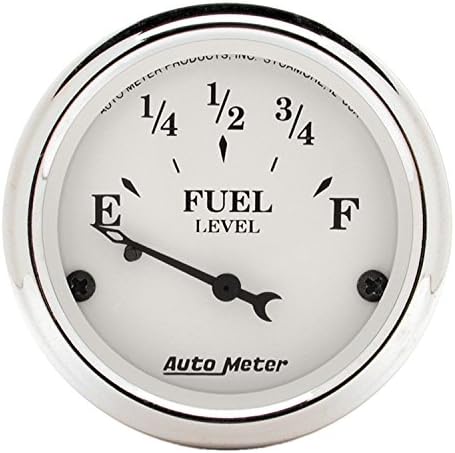 Auto Meter 1605 Old TYME White Fuel Level Gauge Auto Meter