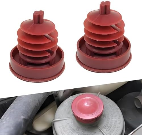 2 PCS Automobile Oil Cap, Durable Power Steering Pump Reservoir Sealing Cap Plug, Modified Replaced OEM 53697-SB3-952 Accessories, Compatible with Honda, Accord, Odyssey, Civic CRV (Red) Yumfugu