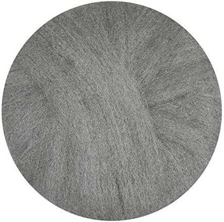 Radial Steel Wool Pads, Grade 2 (coarse): Stripping/scrubbing, 17" Diameter, Gray, 12/carton Gmt