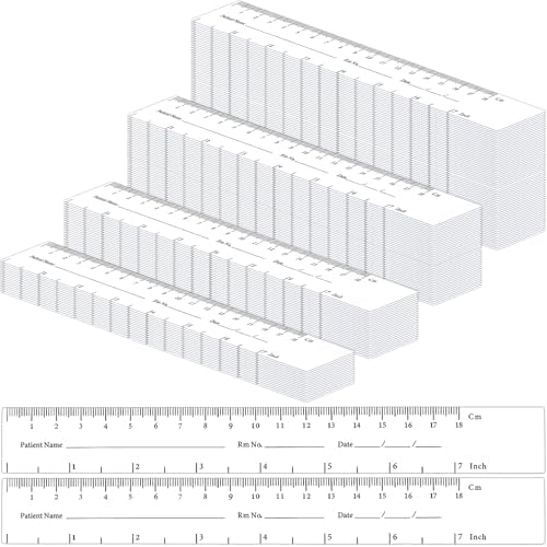 1000 самоклеящихся измерительных рулеток для ран, размер 21,5 x 2,5 см, 7 дюймов, для медицинского использования Geiserailie