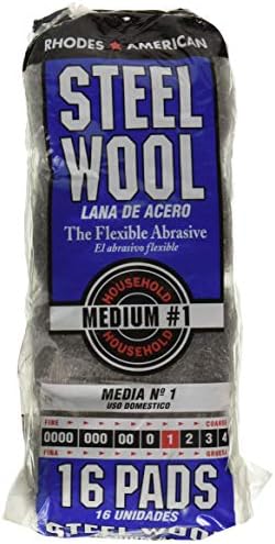 Medium Steel Wool Pad, Pack of 3 Vanreo