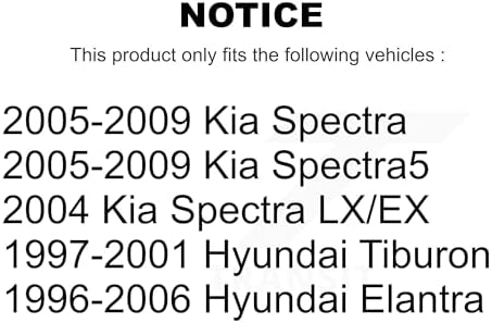 Комплект передних амортизаторных опор для Hyundai Elantra, Kia Spectra, Spectra5, Tiburon - обе стороны, артикул K73-100101 Top Quality