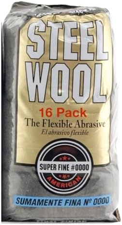 Rocky Mountain Goods #0000 Steel Wool Pads - 12 Pack of Ultrafine Steel Wool Pads for Glass, Windows, Chrome, Wood, Instrument Cleaning, Polish, Remove Paint, Glass Shower, Stove Tops, Furniture Rocky Mountain Goods