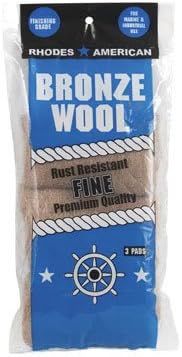 Rhodes American Bronze Wool 0 Grade Fine Steel Wool Pad Homax